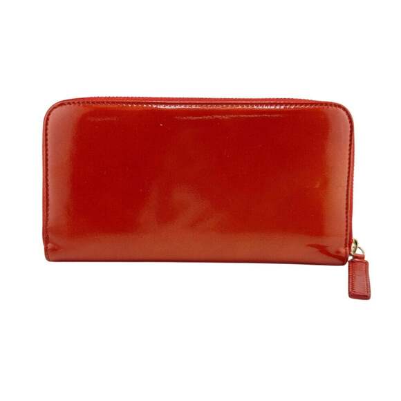 BVLGARI Sotirio Round Embossed Long Wallet, Orange, Unisex